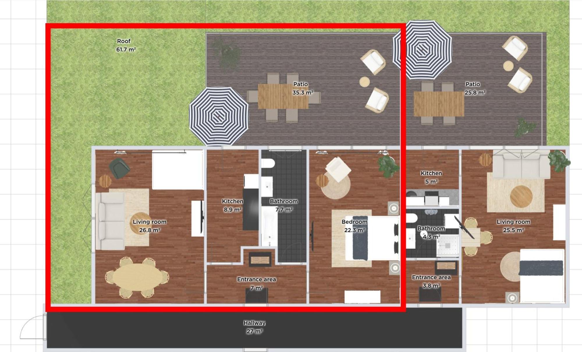 Global Living - Design I Terrace I Kitchen I Smart-tv I Parking Space I Appartement *